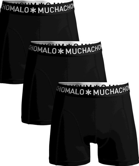 Muchachomalo Basic collection Boxer homme - pack de 3 - Noir - Taille M