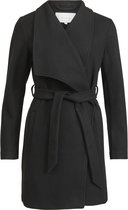 Vila Jas Vicooley Collar Belt Coat - Noos 14069682 Black Dames Maat - 36