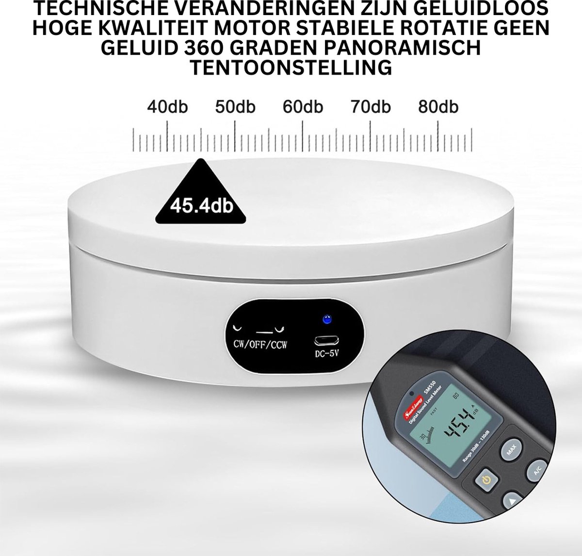 Roterende displaystandaard, 90-180-360 graden elektrische