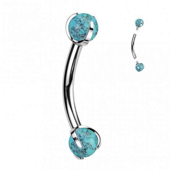 Piercing Turquoise 1.2x8