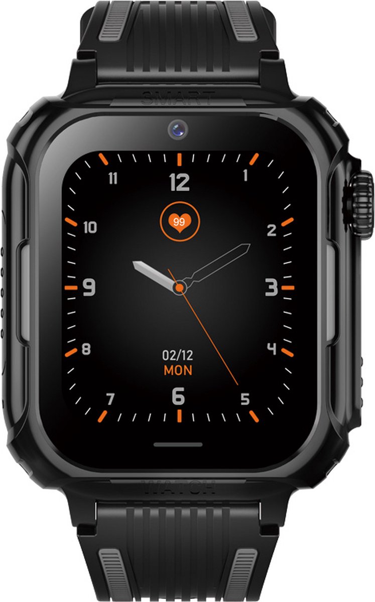Wiesba WB39B - smartwatch kinderen - gps horloge kind - kinderhorloge bellen - gps tracker kinderhorloge - kinderhorloge met gps - kinderhorloge - Zwart