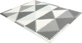 Speelmat - puzzelmat - foam mat - 157x127x1 cm - grijs, wit