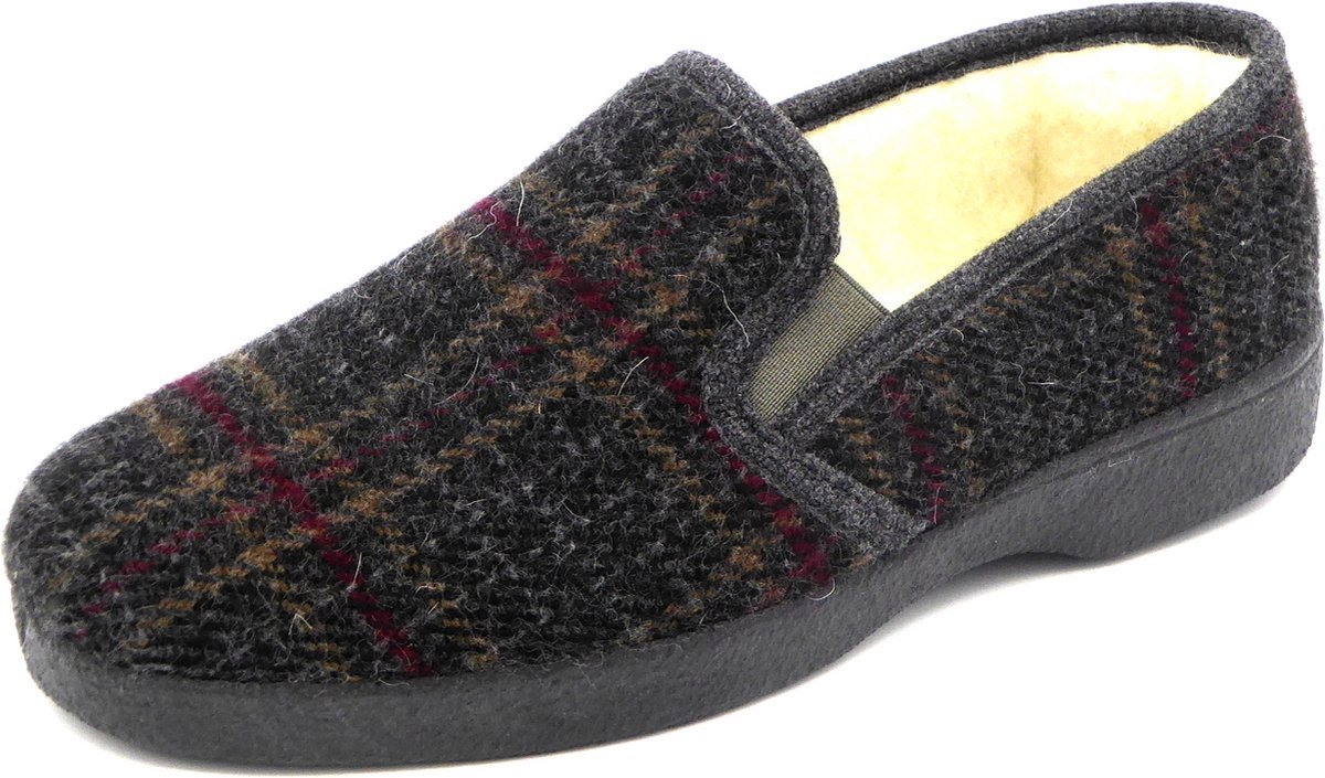 Blenzo Scheerwol Ruitpantoffel 50204/L - Zwart 6 - 39