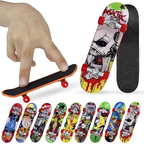 Mini-scooter, 4 stuks, mini-skateboards, inklapbare step, educatief speelgoed met twee wielen, kleine vingerroller, robuuste scooter, ideaal voor kinderfeesten, meerkleurig