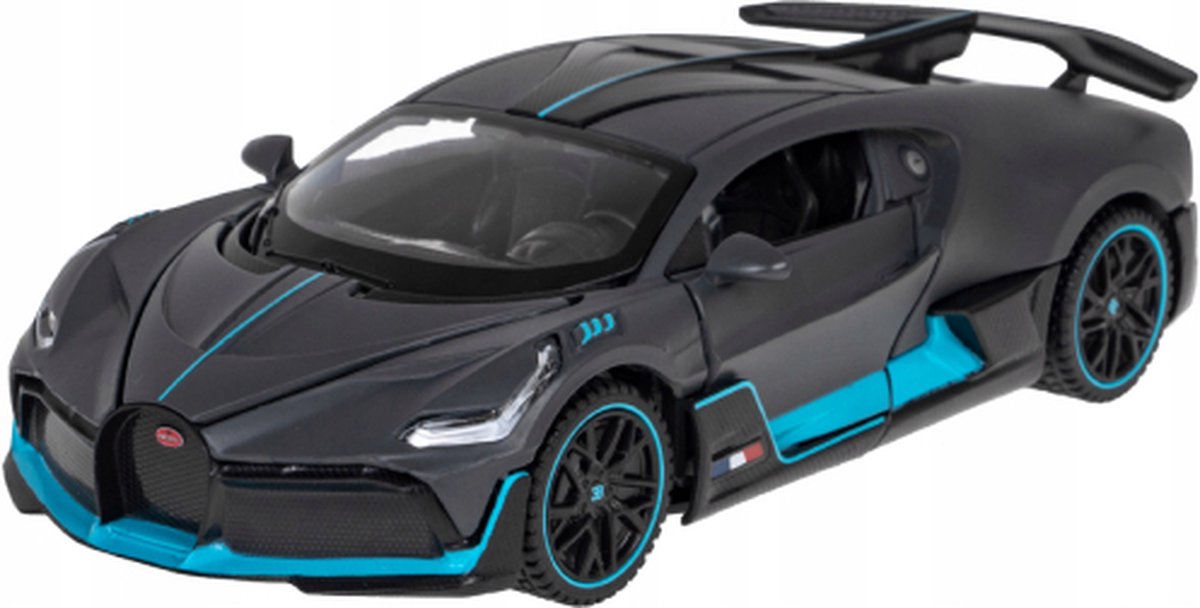 Bugatti Divo (Grijs/Blauw) (15 cm) 1/32 Rastar {Modelauto - Schaalmodel - Miniatuurauto}