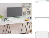 vidaXL TV-meubel Gehard Glas - 100 x 30 x 13 cm - Transparant - Kast