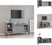 vidaXL Tv-kast Classic - Tv-meubel - 100 x 35 x 55 cm - Grijs sonoma eiken - Kast