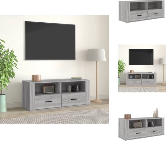 vidaXL Tv-kast Sonoma Eiken - 100x35x40 cm - Stereokast met opbergruimte - Kast