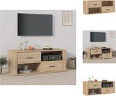 vidaXL TV-kast - Klassiek - Media-opbergsysteem - Afmeting- 100 x 35 x 40 cm - Kleur- Sonoma eiken - Kast