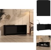 vidaXL Tv-meubel - Zwart - 90 x 35 x 40 cm - Spaanplaat - Kast