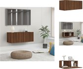 vidaXL - TV-meubel - 80 x 30 x 30 cm - bruineiken - bewerkt hout - Kast