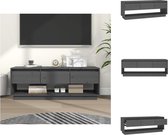 vidaXL - TV-meubel - Hout - 110.5 x 34 x 40 cm - Grijs - Kast