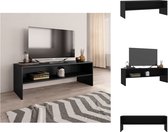 vidaXL Vintage TV-meubel - bewerkt hout - 120 x 40 x 40 cm - zwart - Kast