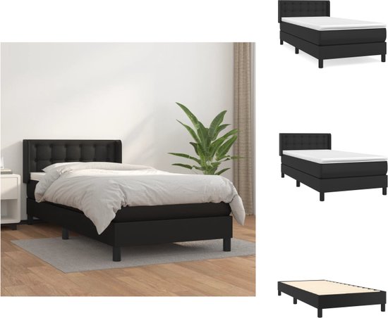 vidaXL Boxspringbed - s - Beds - 203 x 103x 78/88 cm - Durable synthetic leather - Bed