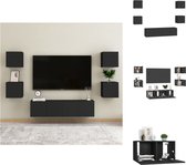 vidaXL TV-meubel Stereokast - 60 x 30 x 30 cm - Zwart - Spaanplaat - Kast