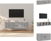 vidaXL Ensemble de meuble de télévision - nname - Meuble TV - 80x34,5x40 cm - 40x34,5x40 cm - Chêne Sonoma Grijs - Meuble