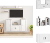 vidaXL TV-meubelset - Classic s - Wandgemonteerd - 57 x 34.5 x 40 cm - Wit - Kast