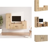 vidaXL - Televisiekastenset - TV-meubel - 80x34.5x40cm - Sonoma eiken - 3 stuks - Kast