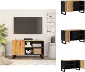 vidaXL TV-meubel - Mangohout - 80 x 33 x 46 cm - Opbergruimte - Kast