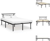 vidaXL Bedframe Metaal Zwart - 200x120x78 cm - 120x200 cm - Massief Constructie - Bed