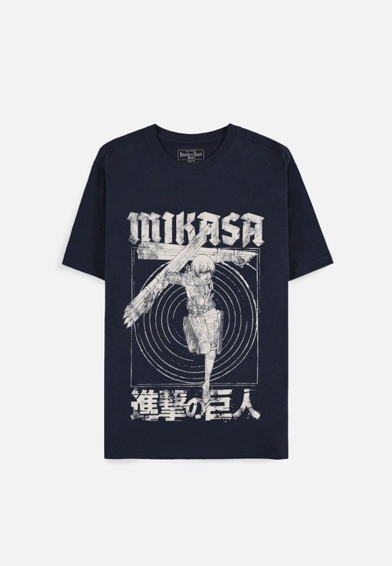 Attack On Titan - Mikasa Heren T-shirt - XS - Zwart