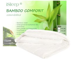 iSleep Zomerdekbed Bamboo Comfort - Tweepersoons - 200x200 cm