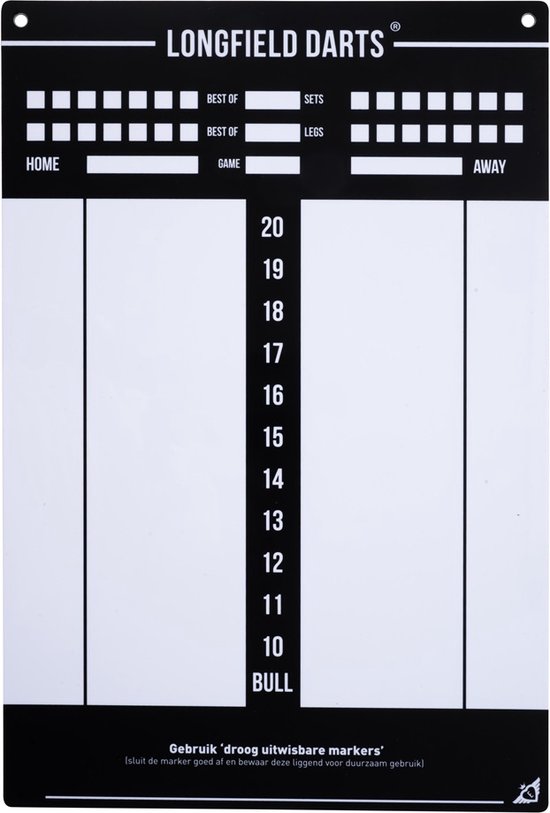 Longfield Darts Tournament Dartbord Met Toebehoren Zwart 8-delig van Longfield — afbeelding 2
