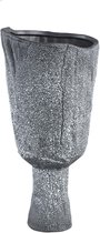 Pot de Fleurs Rond PTMD Nirah - H45 x Ø22 cm - Céramique - Zwart