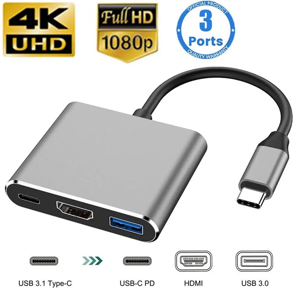 Usb-C Hub 3in1