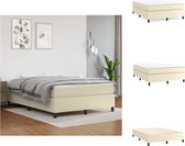 vidaXL Boxspringframe - Crème - 203x140 cm - Kunstleer en multiplex - Bed