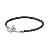 Pandora - Bracelet en T tressé en cuir Moments - 591675C01 S1 17,50 cm