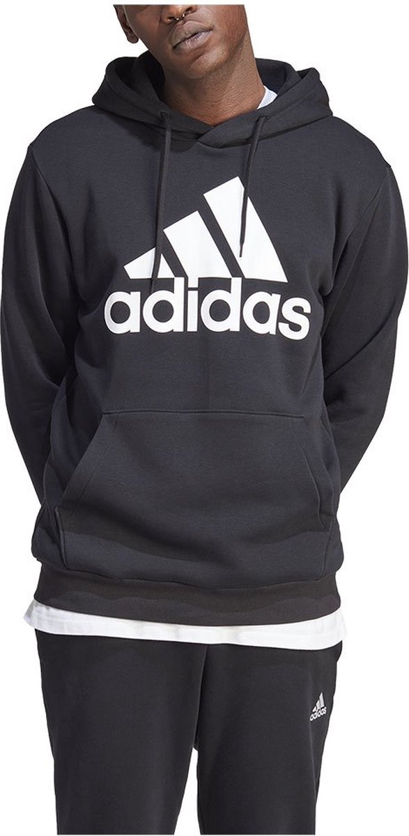 Adidas Essentials Fleece Big Logo Hoodie S Regular Man Zwart