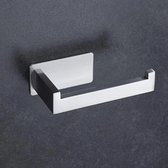 Repus - Zelfklevende Toiletpapier houder - Toiletrolhouder 2.0 - Wc papier houder - Zonder te boren - Rvs - Zilver