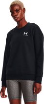 Zwart Under Armour Essentiële Fleece Sweatshirt - Sportwear - Vrouwen