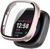 Protecteur d'écran pour boîtier de montre - boîtier - adapté à Fitbit Sense 2 - or rose