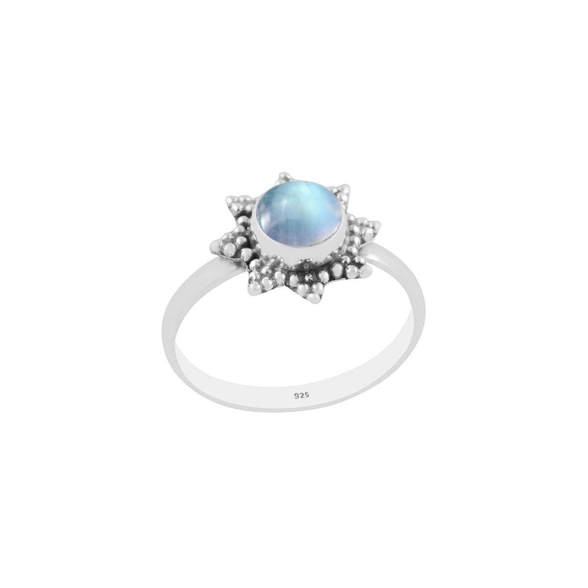 Jewelryz | Cemara | Ring 925 zilver met maansteen edelsteen | 16.00 mm / maat 50
