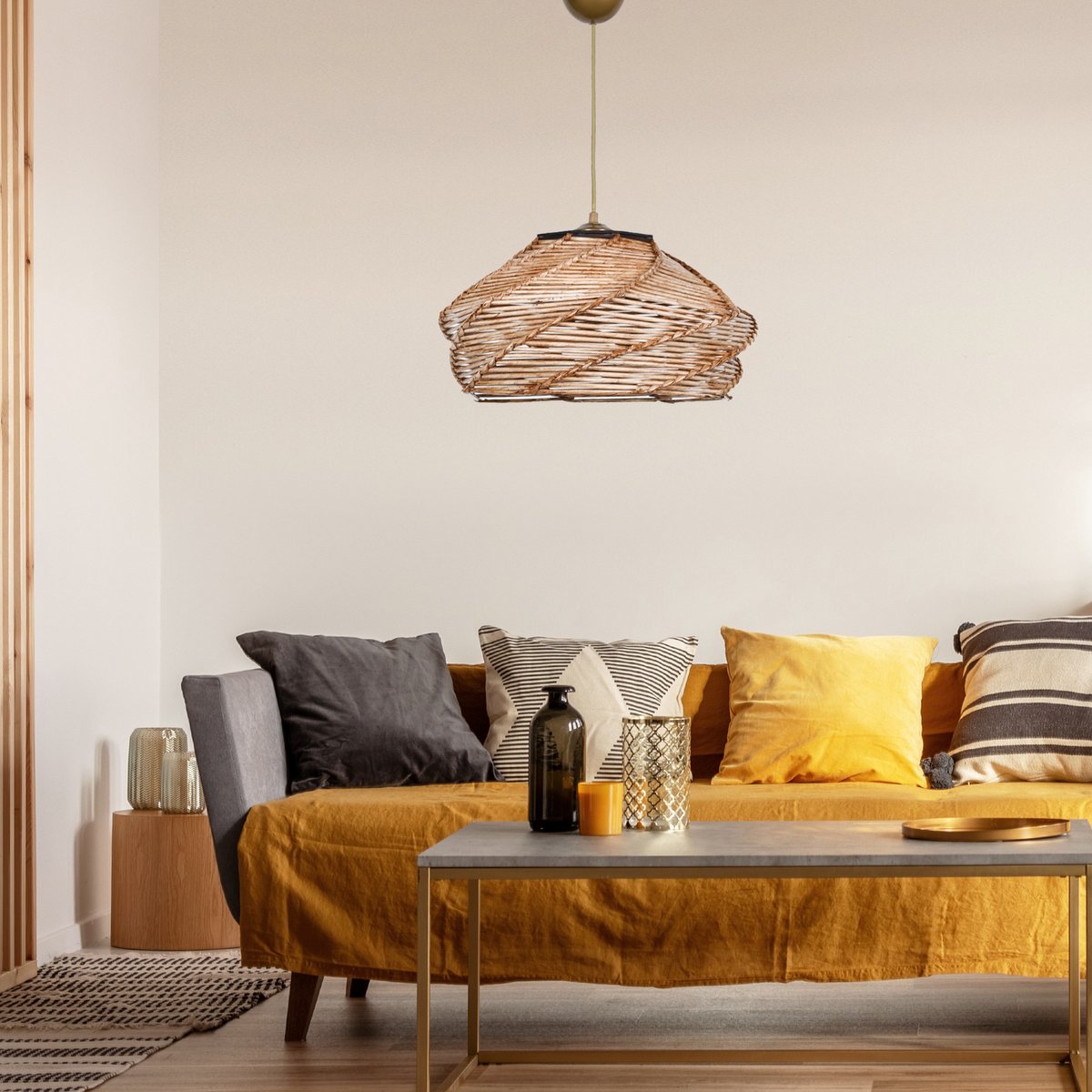 Asir - kroonluchter - beige camel - 36 x 18 x 36 cm