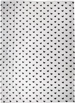 Plaid 130x170 cm Wit Zwart Polyester Deken