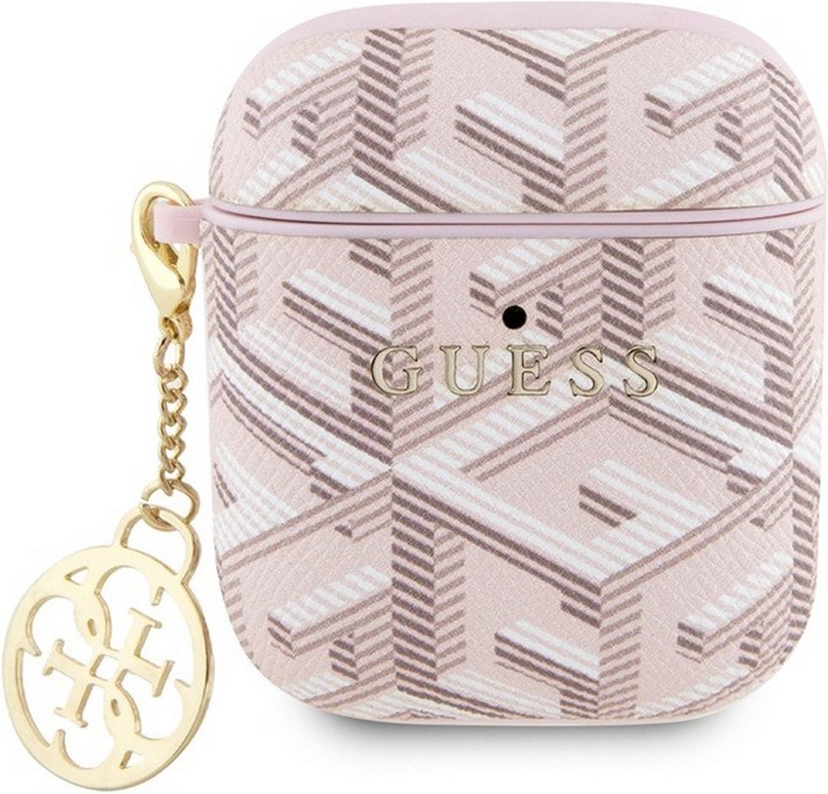 Guess Charm G-Cube Case voor Apple Airpods 1 & 2 - Roze