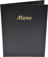 Maran Menucards – Pip A4 Zwart – 1 stuks – menumap - handgemaakt in Nederland – menukaart wijnkaart dinerkaart of dessertkaart menu
