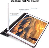 Tablet Hoes geschikt voor iPad Hoes 2018 - 6e Generatie - Met Pen Houder - 9.7 inch - Smart Cover - A1893 - A1954 - Zwart