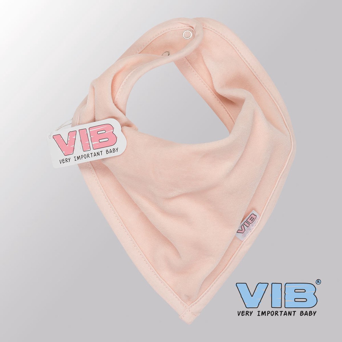 Goedkoopste VIB® - Bandana slab Luxe velours - Uni (Zalm) - Babykleertjes - Baby cadeau - zwangerschap aankondiging - geboorte cadeau