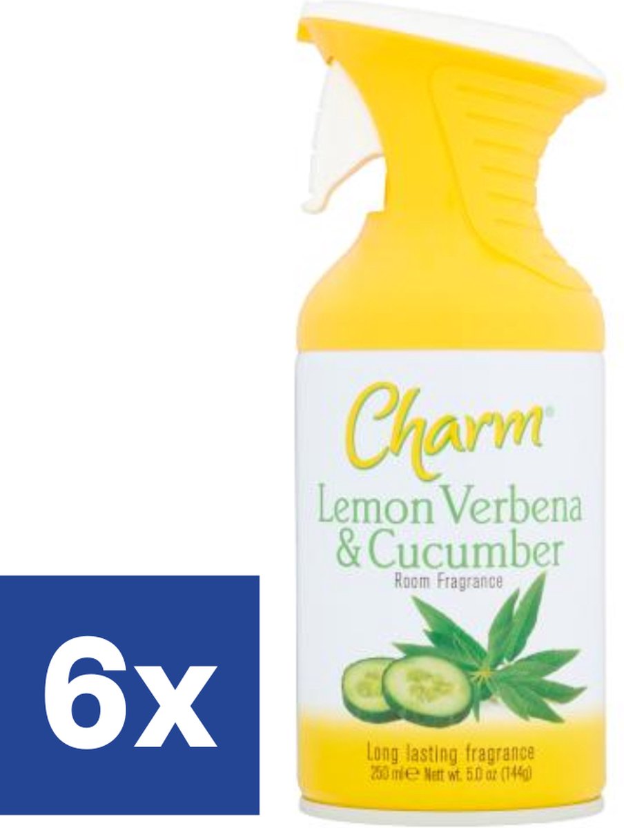 Charm Luchtverfrisser Lemon & Cucumber Spray - 6 x 250 ml
