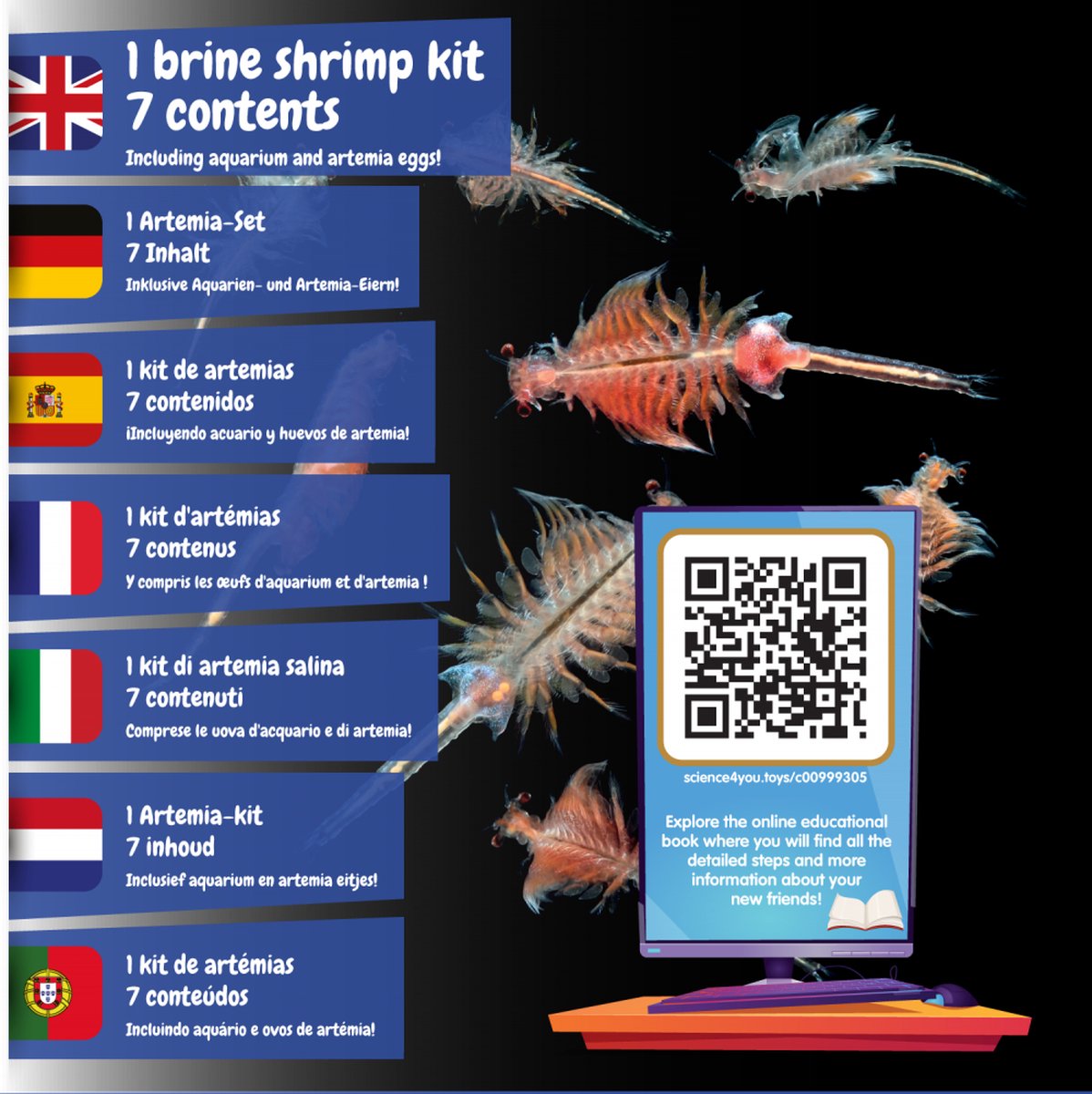 Science4you Artemias Aquatic Creatures - Kweek je eigen Triops - Experimenteerset - Educatief Speelgoed 6+ Jaar — cadeau in Spellen & Speelgoed - foto 4