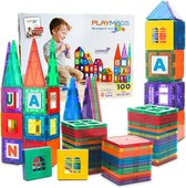 Playmags 3D Magnetic Tiles Set - 100 pièces