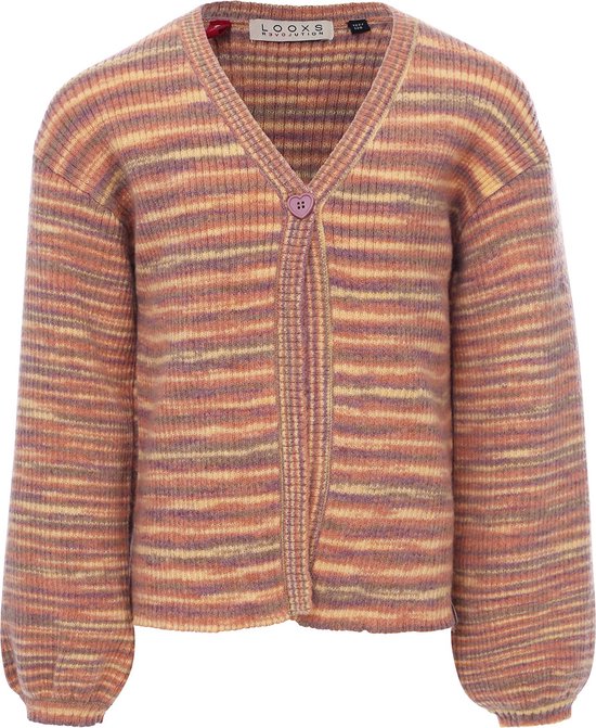 LOOXS Little 2401-7319-700 Meisjes Sweater/Vest - Maat 98 - Bruin van 100% polyester