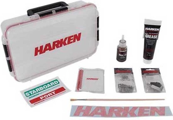Foto: Harken lier onderhoud set lierenvet olie 10 pallen 20 veertjes rep set voor lierhendels stickers wetnote boek