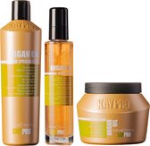 KayPro Argan oil set shampoo 350ml & haarmasker 500ml & haartreatment 100ml - bundel ideaal voor het verzorgen van droog, dik en beschadigd haar - haarverzorging set - Geschenkset - Giftset - voordeelverpakking