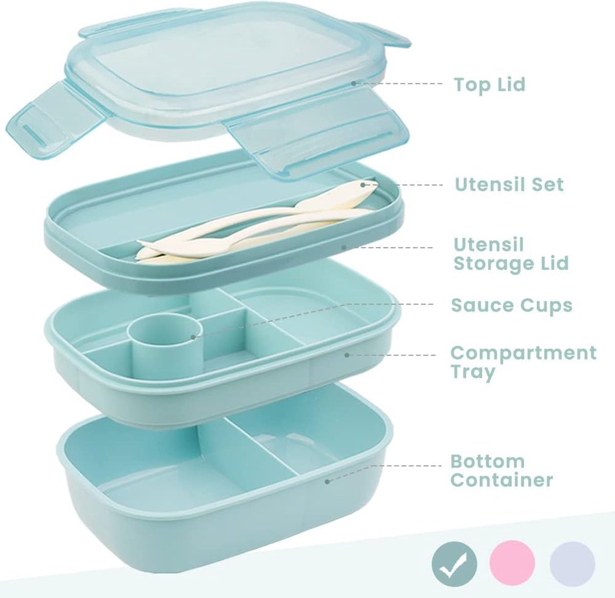 Monbento mb original lunchbox - 17 l - vierkant - paars - Het