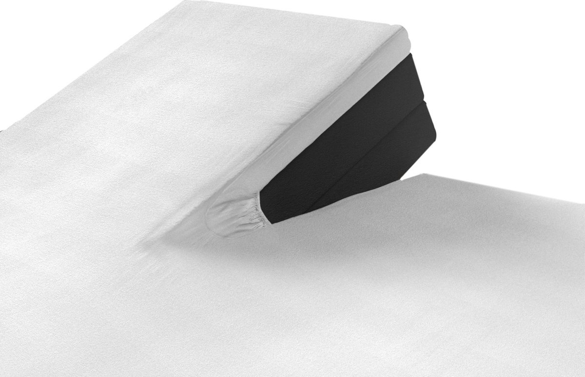 SleepMed Hoeslaken voor Splittopper - Wit - 160 x 200 cm - Duopack